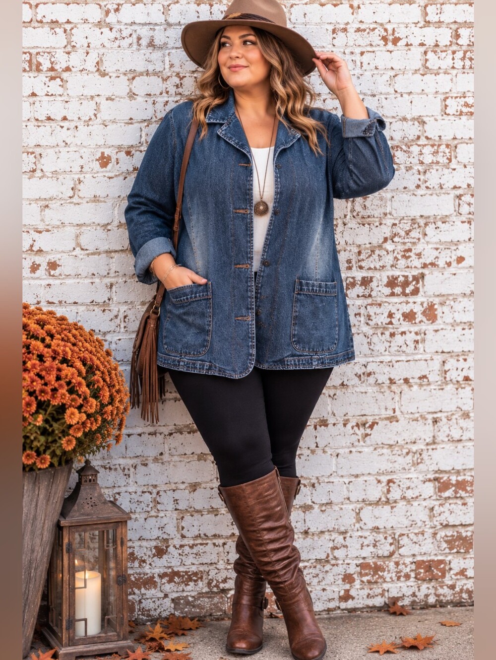 MXM Vintage Denim Utility Jacket Blue Wash 100% Cotton Plus Size 20